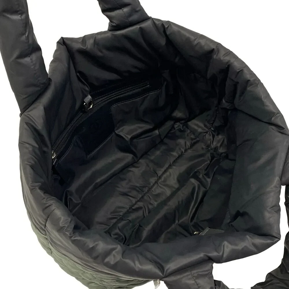 Chanel Coco Cocoon Tote Bag Green Black Gray